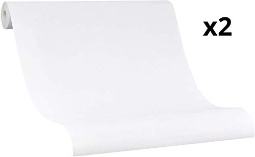 2 x Zeichenpapier Rolle Weiß Malpapier für Kinder 20m x 0,53m (2 x 10m) Hochwertige deutsche Qualität von Novamur