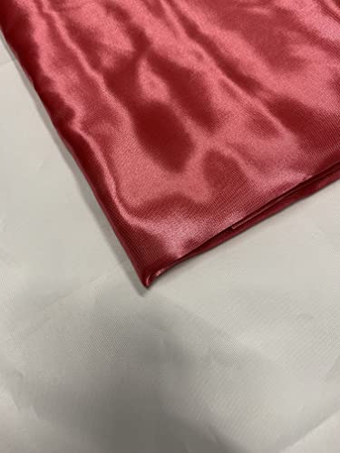 100 % Polyester/Polyester-Seide, seidiger Satin-Stoff, Schneidern, Hochzeit, Abschlussball, Kleider, Bastelstoff, 150 cm breit, verkauft als 1 Meter vorgeschnittene Längen (Wassermelonenrosa, 1 Meter) von Novato