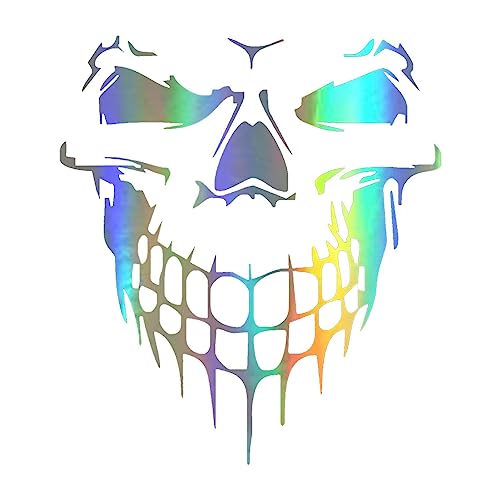 Skull Hood Aufkleber | Reflektierende holographische Schädel, grafische Autohaube Aufkleber selbstklebend - Auto-Kapuze Aufkleber, Cool Skull-Aufkleber für LKW, Suv, Motorrad, Fahrrad Deckung von von Novent