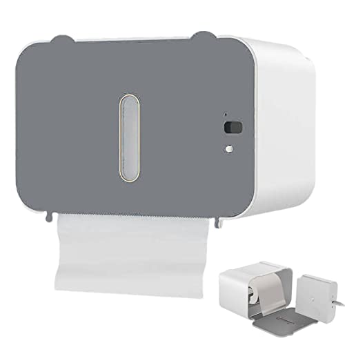 Wandmontierte Tissue Box Halter - Induktionshalter für Toilettenpapier mit wasserdichtem Deckel - Smart Toilettenpapierhalter für Home WC Schlafzimmer, Toilettensitzbezug Spender für Haushalt Novent von Novent