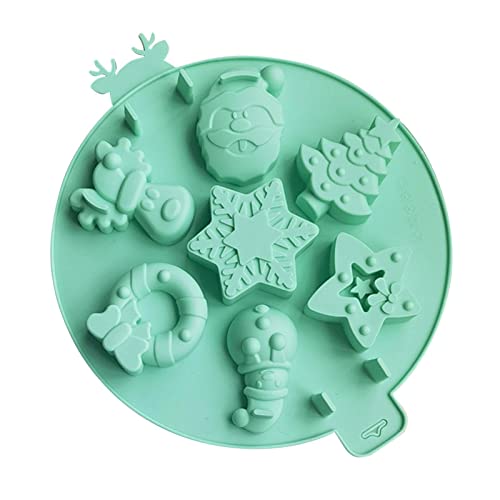 Weihnachtsfondant Form | Silikon-Fondant Schokoladenform | Hitzebeständige wiederverwendbare Weihnachtsbackform zum Backen von Gelee Süßigkeiten Topper Kuchen Dekoration Kuchen Novent von Novent