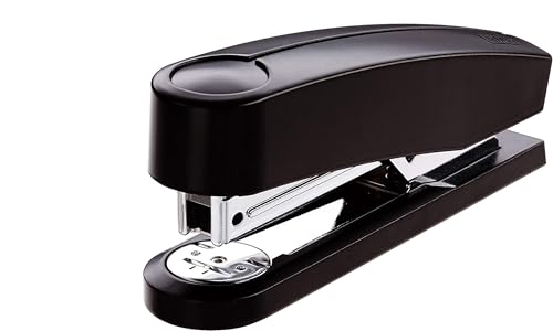 Novus B 2 Metall-Hefter mit Kunststoffoberteil, Klassisch, Stapler, 25 Blatt, inkl. 5200 Heftklammern, Schwarz von Novus