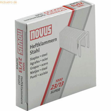 Novus Heftklammern 23/13super verzinkt VE=1000 Stück von Novus