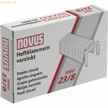 Novus Heftklammern 23/8 verzinkt VE=1000 Stück von Novus