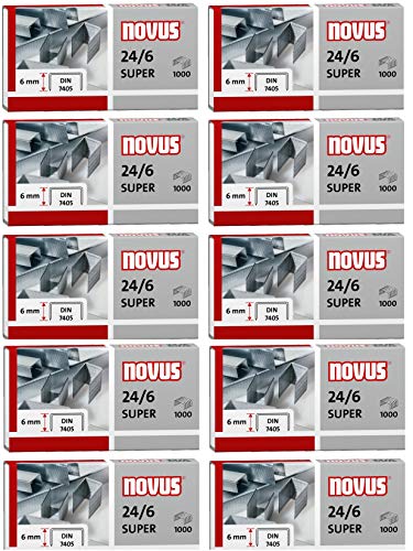Novus Standardheftklammer für Büroheftgeräte (10, 24/6 Super) von Novus