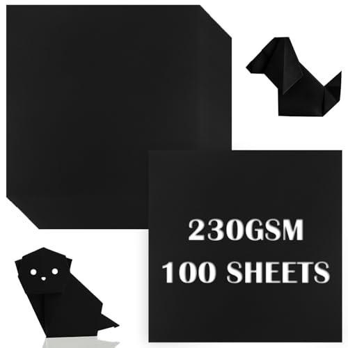 Schwarzes Kartonpapier, 100 Stück, schwarzes Konstruktionspapier zum Basteln, schwarzes Bastelpapier für Einladungen und Kartenherstellung, Scrapbooking, DIY-Projekte, schwarzes Bastelpapier, 29 x 29 von Nsmykhg