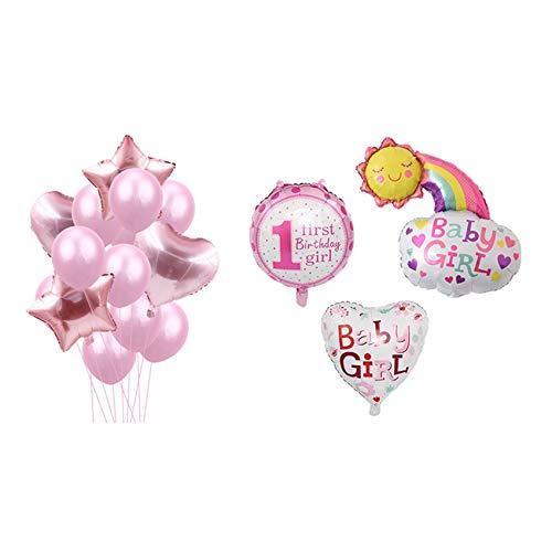 Ntcpefy 1 Set Ballon-Set, Pastell-Macaron, 14-teiliges Set und 3 Folienballons, 45,7 cm, Party-Dekor-Luftballons von Ntcpefy
