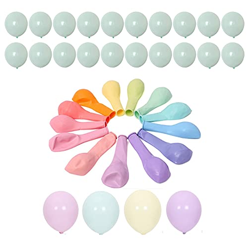 Ntcpefy 100 Stück 25,4 cm Macaron-Latex-Ballons mit 100 Stück 30,5 cm Pastell-Ballons in Macaron-Farbe von Ntcpefy
