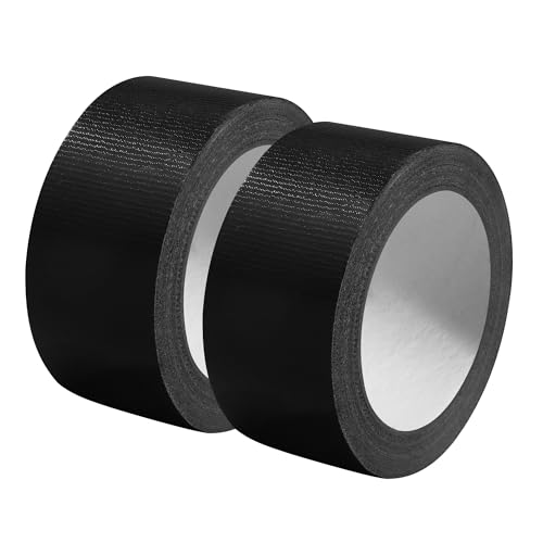 Nuangoo 2 Stück Panzertape, Klebeband Wasserdicht, 27 m x 48 mm Gewebeband, superklebend und reißfest, geeignet für Haus, Garten, Auto, Baustelle, Outdoor Camping (Schwarz) von Nuangoo