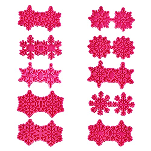 Schneeflocken-Ohrring-Epoxidharz-Form, flexible Silikon-Ohrring-Anhängerform für Bastler, Schmuckherstellungswerkzeug von Nucelit