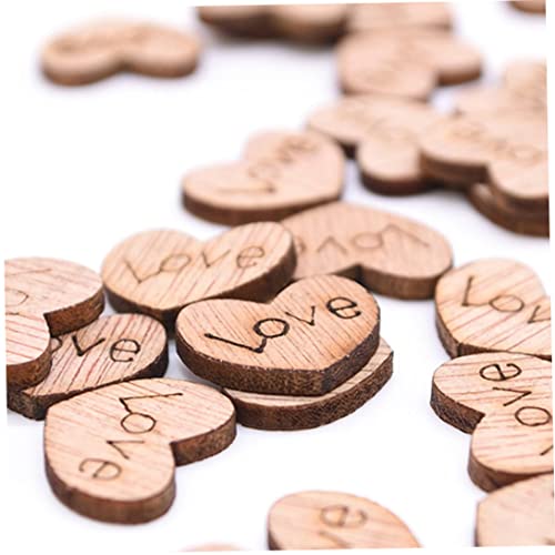 Mr Mrs. Holzherzen rustikale Mini Holz herzförmige Scheiben Tisch Konfetti mit Liebesmuster für Hochzeiten Dekoration 100pcs Holzherzen von Nuelreva