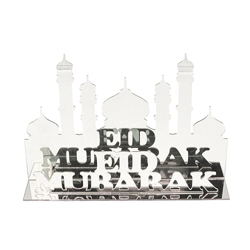 Nuelreva Eid Mubarak Dekorationen Ramadan Tisch Herzstück Muslim islamische Buchstaben Zeichen Ornamente Splitter Eid Mubarak Ornamente von Nuelreva