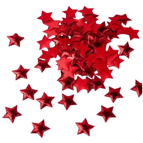 Sternflecken 200pcs 0, 6 -Zoll -Eisen auf Sternen Applique glänzende gestickte Patches auf Reparatur für Kleidung Jacken Kleidungshüße Schuhe Rucksäcke DIY Accessoire Red Star von Nuelreva