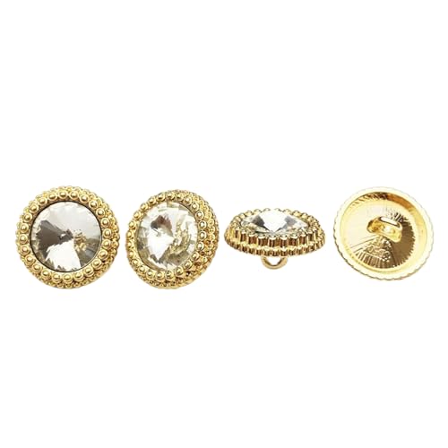 Runde Kristallknöpfe aus Metall, 11 - 20 mm, Farbe 1, 12 mm, 5 Stück Runde Kristallknöpfe aus Metall, 11 - 20 mm, Farbe 1, 12 mm, 5 Stück von Nuheekg