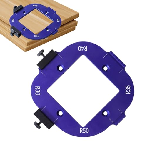 4-in-1-Fräser-Eckradius-Schablone aus Aluminiumlegierung, Bogenwinkel-Positionierungsschablone, Holzbrett-Bogenschneidewerkzeug, tragbare Eckradius-Positionierungsschablone für Zimmerei von Nuhjytgf