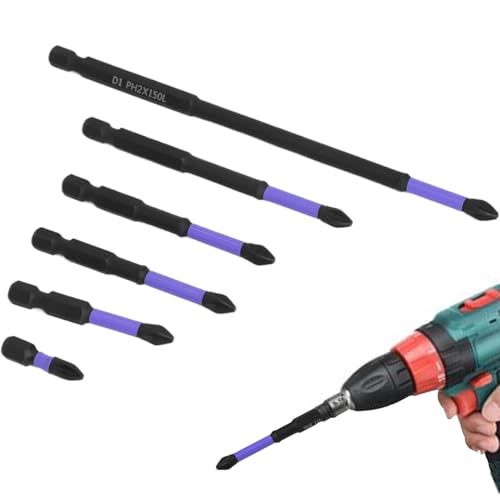 Electric Drill Bits Set, Magnetic Driver Head Drill Bits, Assorted Steel Drill Bits, High Hardness And Strong Magnetic Bit, Anti-Shock Steel Screwdriver Set For Electronics And Repair von Nuhjytgf