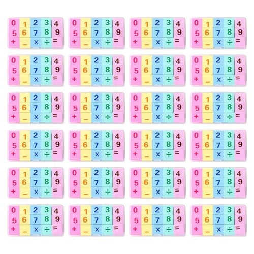 School Erasers Fun | Educational Small Erasers | 24 Boxes Educational Number Erasers | Adorable Erasers Fun | Classroom Erasers Fun | Versatile Erasers Number For Kids Pencil Erasers von Nuhjytgf