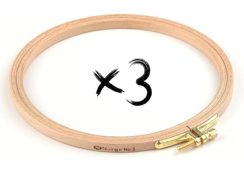 Nurge 3 x 15,2 cm Premium-Stickrahmen aus Buchenholz, goldfarbener Verschluss, 8 mm Dicke, 160 mm = ca. 15,2 cm Nurge 3 x 15,2 cm Premium-Stickrahmen aus Buchenholz, goldfarbener Verschluss, 8 mm Dicke, 160 mm = ca. 15,2 cm von Nurge
