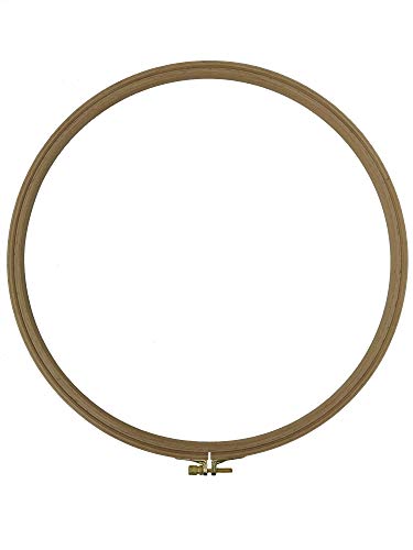 Nurge Premium-Beech Holz Gold Haken Quilting Hoop 10" zoll / 25 cm Durchmesser - 16 mm Dicke von Nurge