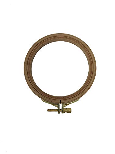 Nurge Premium-Beech Holz Gold Haken Quilting Hoop 4" zoll / 10 cm Durchmesser - 16 mm Dicke von Nurge