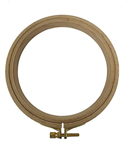 Nurge Premium-Beech Holz Gold Haken Quilting Hoop 5" zoll / 13 cm Durchmesser - 16 mm Dicke von Nurge