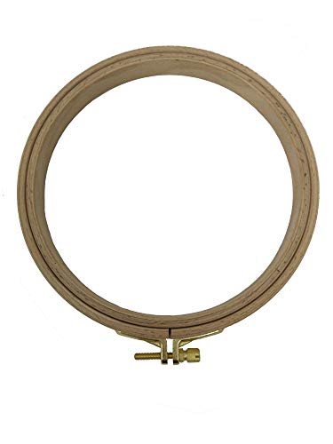 Nurge Premium-Beech Holz Gold Haken Quilting Hoop 6" zoll / 16 cm Durchmesser - 16 mm Dicke von Nurge