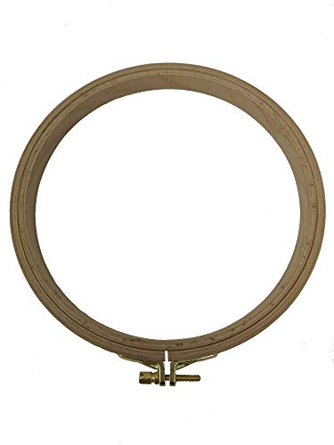 Nurge Premium-Beech Holz Gold Haken Quilting Hoop 7" zoll / 19 cm Durchmesser - 16 mm Dicke von Nurge