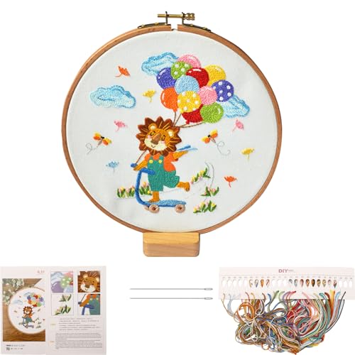 Nurila Sticken Set Erwachsene Kinder, Stickset für Anfänger, Stickbilder Erwachsene, Embroidery Kit mit Stickrahmen, Stickbilder für DIY Kunst, Handwerk Löwenmuster Nurila Sticken Set Erwachsene Kinder, Stickset für Anfänger, Stickbilder Erwachsene, Embroidery Kit mit Stickrahmen, Stickbilder für DIY Kunst, Handwerk Löwenmuster von Nurila
