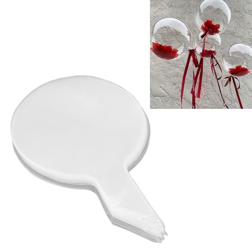 Klare Luftballons, 50 Stück, Bobo-Luftballons, 45,7 Cm, Transparente Luftballons, PVC, Klare Luftblasen-Luftballons für Hochzeitsdekoration von Nurnesy