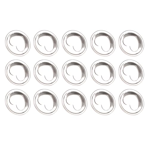 Nurnesy 125 Sets mit 17 Mm Großen Silbernen Hosenknöpfen mit Herzmuster – Multifunktionale Metallknöpfe mit 2,5 X 8 Mm Spitzen Schrauben für Gürtel, Taschen und Hemden von Nurnesy