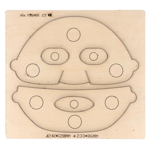 Nurnesy Leder-Stanzform, Gesichtsabdeckungsform, 26 X 24 X 2,3 Cm, Legierter Stahl, Leder-Stoffschneider-Modell für DIY-Handwerk von Nurnesy