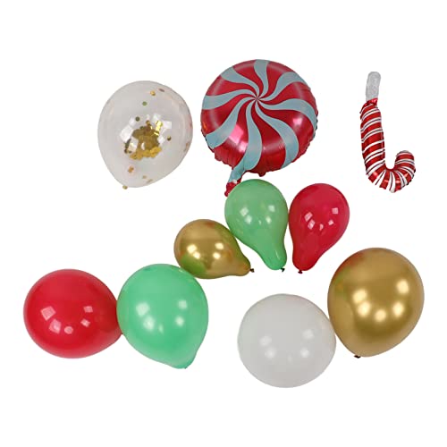 Nurnesy Weihnachts-Luftballon-Girlanden-Set aus Latex-Aluminiumfolie, DIY-Ballonbogen-Set mit Ballon-Schnalle für Weihnachtsfeiern, Wintertreffen, Babypartys oder Andere Partys von Nurnesy