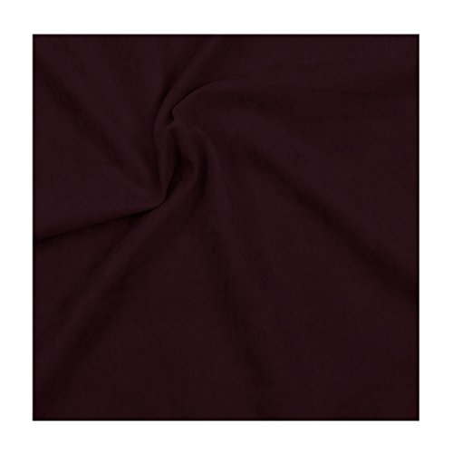 Nurtextil24 Wildleder Optik Meterware 12 Farben & 4 Maßen Stoff Blickdicht Polsterstoff 200x150cm Bordeaux von Nurtextil24