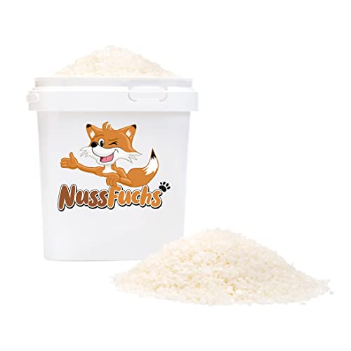 NussFuchs Bienenwachs Pastillen weiß 1,5kg Bienenwachs Pellets weiß ideal für Kosmetik Kerzen Wachstücher zum selber Machen ohne künstliche Aromen (1,5kg) von NussFuchs