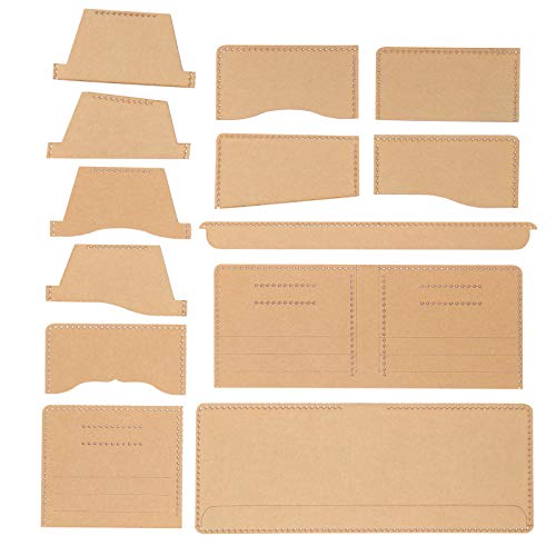 Nutriess Acryl -Brieftaschenvorlage 13pcs Universal DIY handgefertigtes Lederhandwerkszubehör für Ledercraft und Diyleathercraft von NutriEss