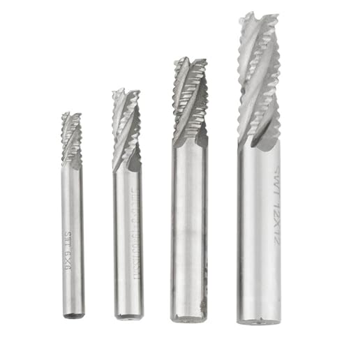 Nutriess -Schau -Mahlen -Spiralbits 4 Flöten HSS End Mill CNC Router Bit M6 M8 M10 M12 zum Präzisionsschneiden und effizientes Materialentfernung bei der Metallbearbeitung von NutriEss