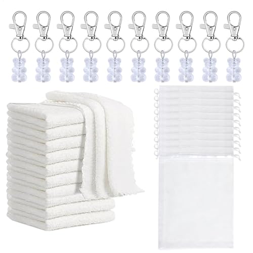 Handtuch-Set In Tierform, Weiches Bären-Handtuch Für Babys – Bären-Handtuch Für Babyparty, – Süßes Bären-Handtuch Mit Organzabeutel Für Hochzeit, Abschlussfeier, 10 X Bären-Handtuch-Set Aus Korallenfl von Nuyhadds