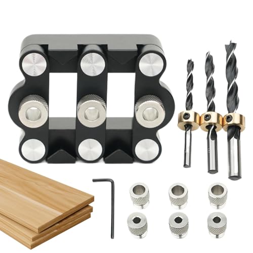 Metallbohrloch Kit - Tragbares Holzbearbeitungswerkzeug Für Rahmengebäude, Bohranleitung Dowel Jig Kit Für Dowel Loch Präzision Tragbares Holzbearbeitungswerkzeug Für Das Rahmengebäude von Nuyhadds