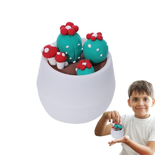 Nuyhadds Modelliermasse-Set, Ton-Set für Kinder - Harmless Crafts Sichere, niedliche, gefälschte Topfpflanzen,Ton-Set, lustiges Lernspielzeug für und Mädchen von Nuyhadds