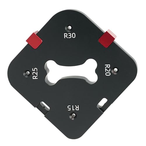 Runde Eckradius-Schablone – Professionelle Ecken-Abrundungsvorrichtung, verstellbarer Radius-Schablone, Eckradius-Messvorlage, einfach zu bedienendes Radiusführungswerkzeug, für Bastelprojekte, von Nuyhadds