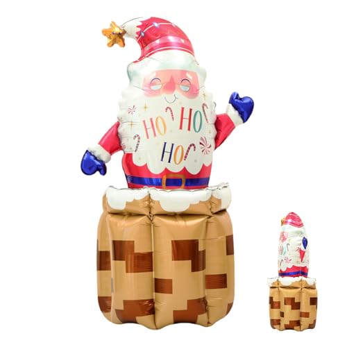 Cartoon Foil Balloons Santa Claus Standing Balloons – Colorful Holiday Balloons for Christmas Celebrations – Perfect Funny Photo Props for Parties and Kindergartensergartens von Nuyhgtr