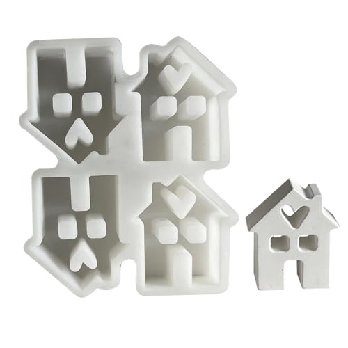 Chimney House Mold, Epoxy Casting Resin Mold, Craft Silicone Molds, Beginners-friendly Casting Mold, Silicone Mold for Cakes, Cute Craft Silicone Chimney House Mold for Beginners von Nuyhgtr