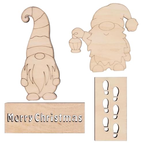 Christmas Gnome Stencils, Reusable Gnome Stencil, Holiday Stencil Templates, Gnome Footprint Stencil, Christmas Painting Stencils, Gnome Themed Holiday Stencils for Festive Painting Projects von Nuyhgtr