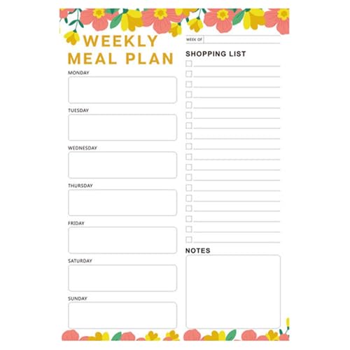 Kitchen Fridge Meal Planner, Strong Magnet Meal Notepad, Weekly Meal Planner Notepad, Grocery Shopping List Pad, Weekly Planning for Grocery Shopping Lists Organization von Nuyhgtr