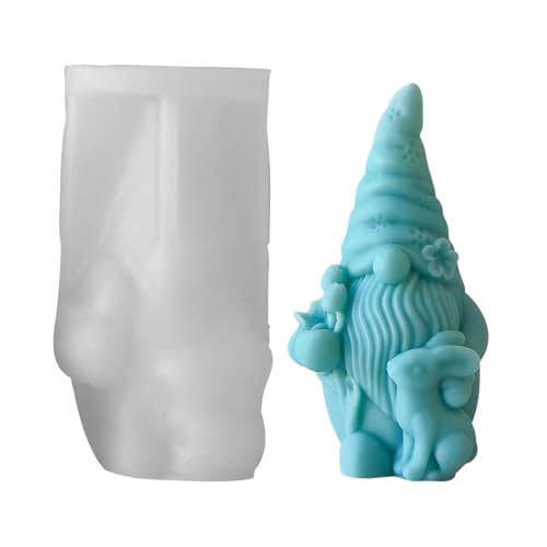 Nuyhgtr Christmas Gnome Mold, 3D Gnome Mould, Silicone Gnome Mold, Gnome Mould, Epoxy Gnome Mold, Candle Soap Mold, Cute 3D Gnome Silicone Mold for Christmas Crafts Handmade Decor von Nuyhgtr