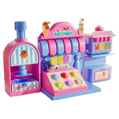 Nuyhgtr Modelliermasse-Eiscreme-Set, Eismaschine für Kinder ab 3 Jahren, Teigeismaschine, lustiges Modelliermasse-Set, Kitchen Creations-Teigset, buntes Eiscreme-Teigspielzeug von Nuyhgtr