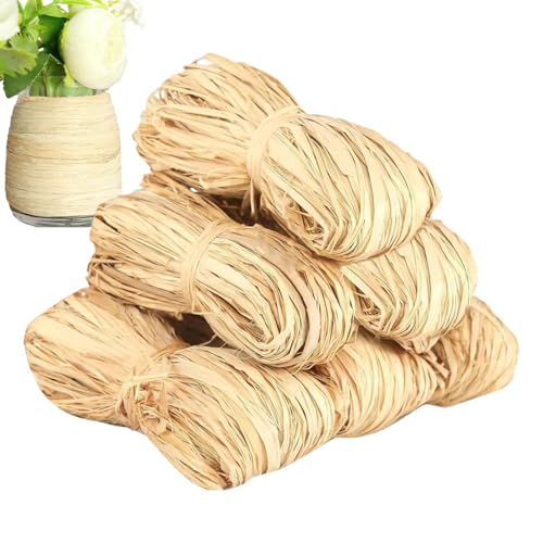 Bastband, Hochzeitsband, Bastelbedarf, Grasband, 6 x Bastbänder, 300 g Geschenkpapierband, handgefertigtes Bastband, Bastband für Blumenstrauß, Hochzeitsdekoration von Nuytghr