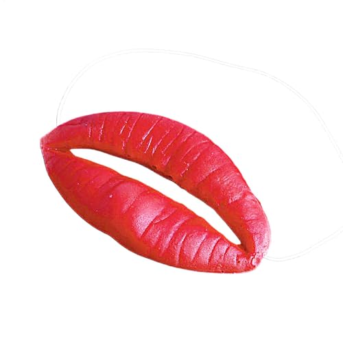 Nuytghr Funny Lips Props, Red Lips Prank Toys, Big Sausage Mouth Decor, 9.8x5.7cm, Cosplay Facial Cover, Latex Photo Props, Perfect for Kids Adults Party Events von Nuytghr