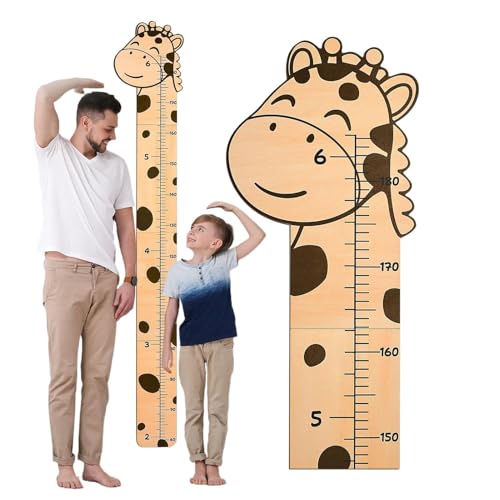 Nuytghr Growth Chart for Wall, PVC Animal Cartoon Height Measurement, Wall-Mounted Decor, PVC Material, Perfect for Kids' Rooms, Fun and Educational Growth Tracker von Nuytghr