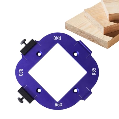 Tragbare Eckschneidevorrichtung, Oberfräsen-Eckradius-Vorlage, Eckradius-Positionierungsvorrichtung, 4-in-1-Aluminiumbogen-Winkelwerkzeug, Holzbrett-Bogen-Schneidschablone, Fräserradiusvorrichtung für von Nuytghr